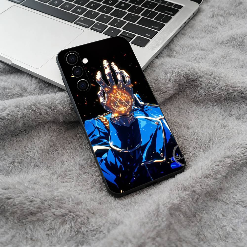F-A-Fullmetal -Alchemist Phone Case For Samsung Galaxy A73,A71 A72,A70,A53,A52,A51,Soft Silicone Black Cover