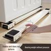 Adjustable Shockproof Base with Pulleys for Washers and Refrigerators - Retractable Pair with Storage Rack