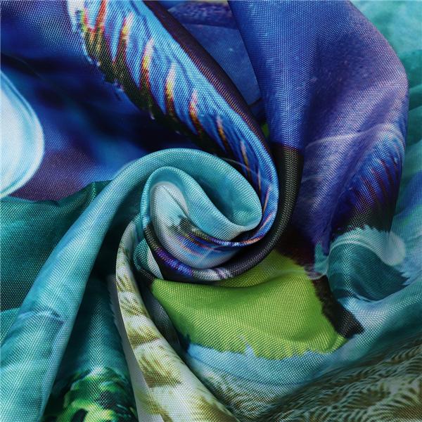 18 Colors 4Piece Marine Style Dolphin Waterproof Shower Curtain Set Anti-slip Mat Base Carpet Toilet Cover Pad Bathroom Kit