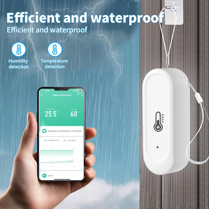 Tuya ZIgbee with/No LCD Display Temperature and Humidity Sensor Indoor or Outdoor Thermometer Support Alexa Google Assistant
