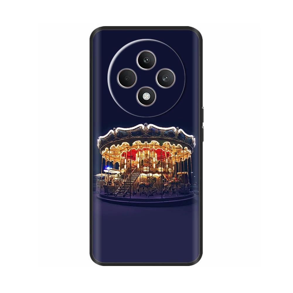 For Oppo Reno12 F Case CPH2687 Cover Cute Love Heart Soft Black Silicone Protective Cases for Reno 12F Reno12F 5G 2024 Fundas