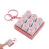 Cute Cat Paw Fidget Keyboard Keychain 9-Key Decompression Button Keychain Toys for Finger Squeeze Stress Relief Sensory Pendant