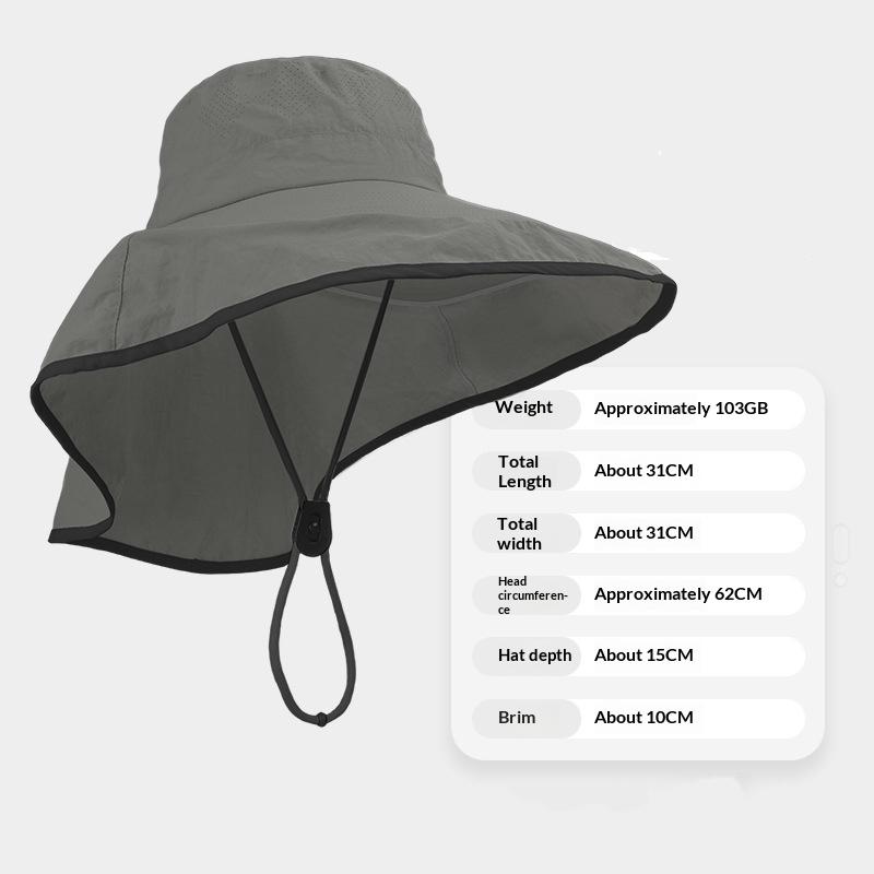 Minimalist Sunscreen Fisherman Hat With Brim Women Lightweight Breathable Portable Summer Outdoor Sunshade Mountaineering Hat