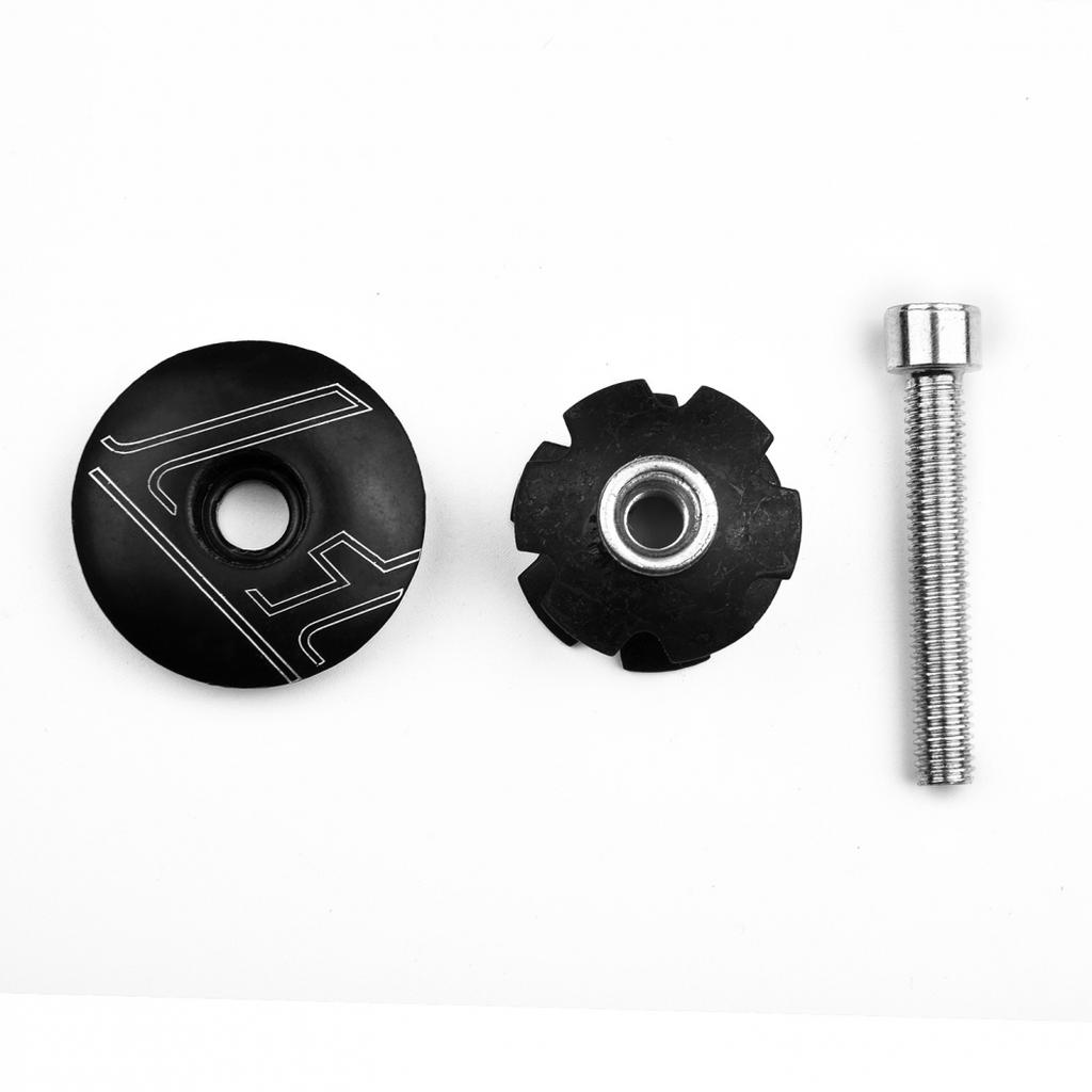 Set piuliță și capac superior 35 mm pentru bicicletă, negru, pentru 1-1/8