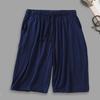 Heren Zomershorts Effen Kleur Losse elastische taille Trekkoord Diep Kruis Blijf koelen Comfortabele zakken Grote maten knielange shorts Herenkleding