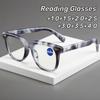 New Vintage Style Square Shaped Shaped Frame Reading Eyeglasses Stylish Anti-blue Light High Definition Presbyopia Eyeglasses Women's Eyeglasses