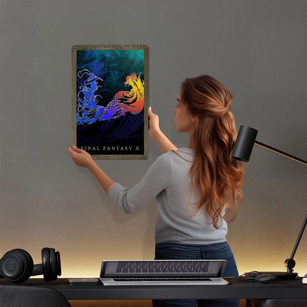 Final Fantasy X Tinplate Signs Video Game Poster Poster Bar Custom Metal Sign for Wall Art Decoration Pictures Wall Decor Room