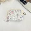 Cute Cartoon Floral Quilting Document Storage Bag Card Wallet Coin Purse ID Card Holder Driver's License Holder Badge Holder