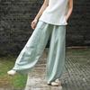 Spring and Summer Breathable Trousers Japanese Plus Size  Cotton and Linen Loose Casual Bloomers Women