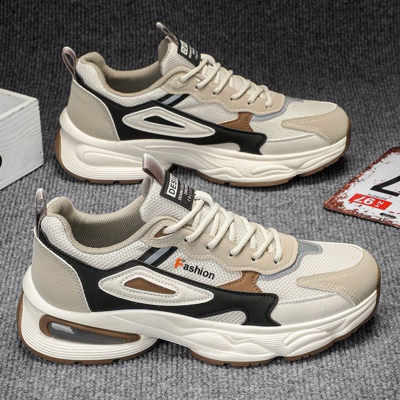 Autumn new breathable mesh youth sports shoes platform casual dad shoes