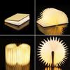 Wooden LED Book Light | Portable Foldable Reading Lamp | 3-Color Auto Changing Desk Light with Battery & Charging Cable