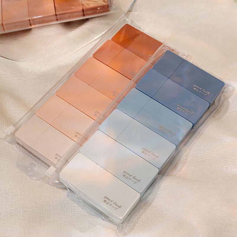 6pcs INS Gradual Color Correction Tape High Value Students Correction Tape for Junior High School Students Large Capacity Tape