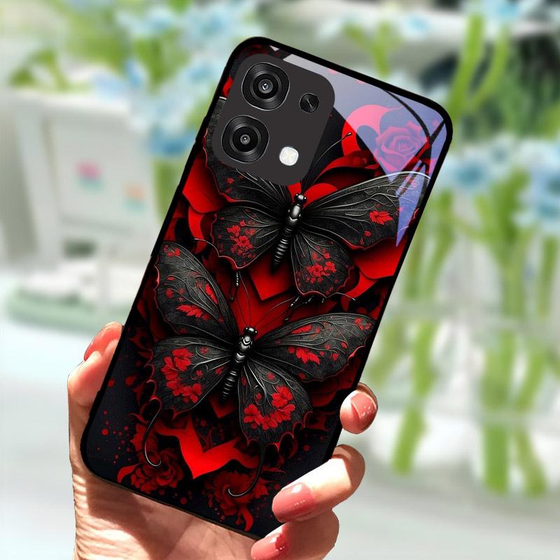Tempered Glass Phone Case For OPPO A6 Pro A6Pro 5G CPH2781 Case Cool Fashion Painted Cover For Oppo F31 F 31 5G Back Cover Coque