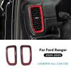 Premium Carbon Fiber Style ABS Air Vent Frame For Ford Ranger 2024 2025 2026 Car Interior Decorative Accessories