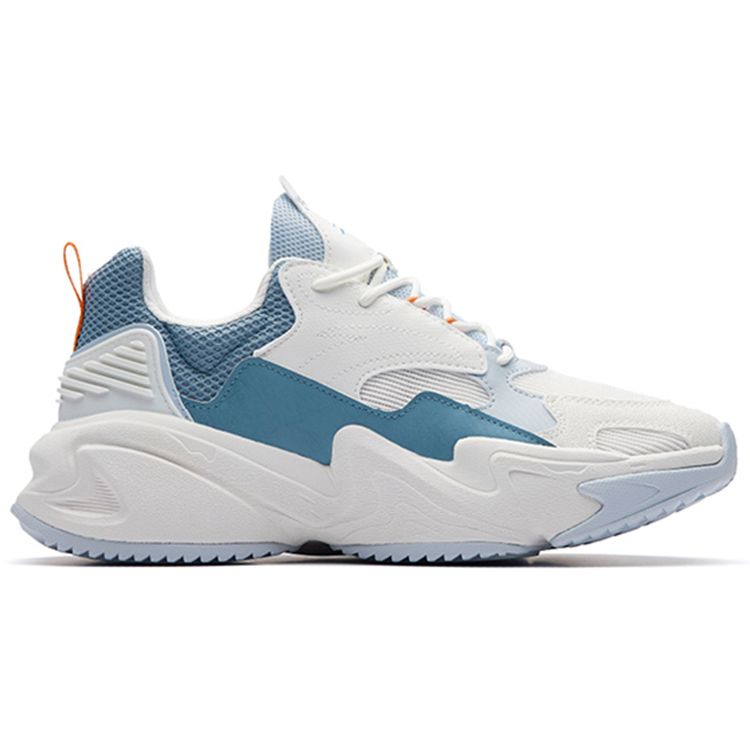 Anta Walker 3.0 Fabric Synthetic Leather Sports Shock Absorption Non-Slip Wear-Resistant Low-Top Casual Shoes Men Casual Shoes White Blue 112238881-5
