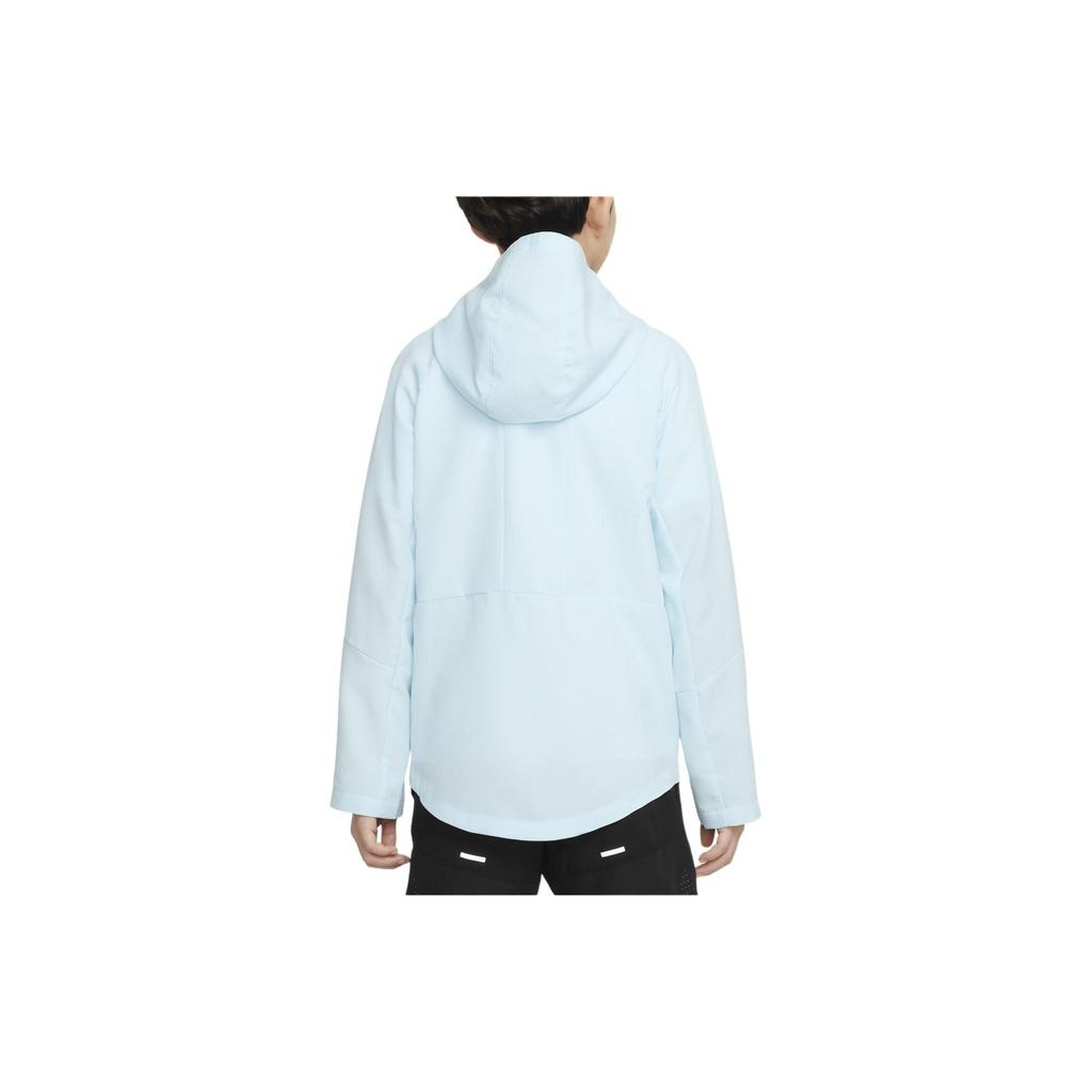 Nike Dri-Fit Solid Color Hooded Zip-Up Jacket Kids Jackets Glacier-Blue DO7095-474