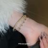 14K Gold Plated Zirconia Flower Bracelet, Korean Old Money Style, Luxurious & Versatile