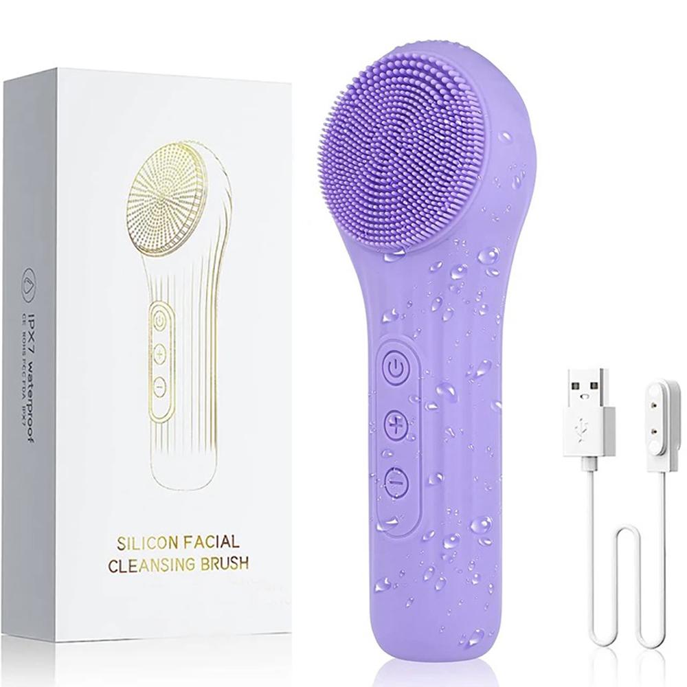 Sonic Waterproof Facial Cleansing Brush for Men & Women Rechargeable Deep Cleaning Exfoliating Electric Face Cleanser Brushes