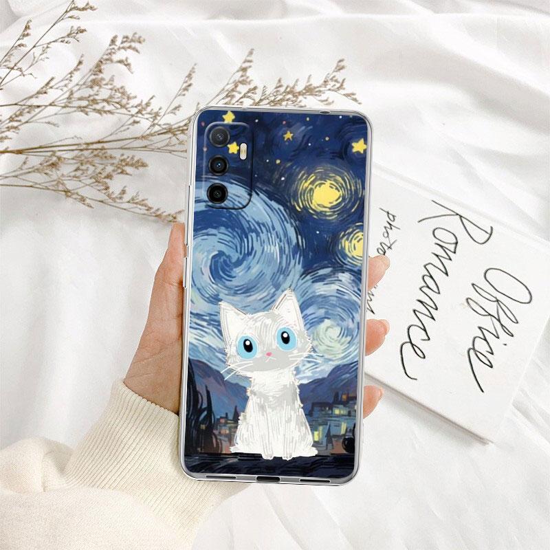 Cat Kitten Cute Transparent Phone Case for Samsung Galaxy A04 A04S A14 A23 A34 A54 M23 M33 M52 M53