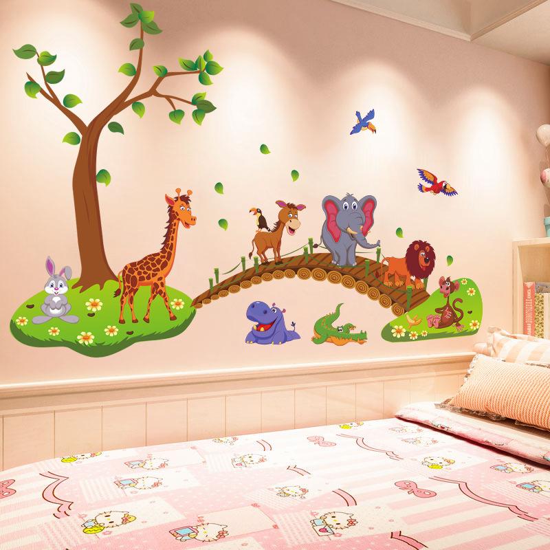 Cartoon Dinosaur 3d Wall Stickers Baby and Children's Room Decoration Bedroom Bedside Wallpaper Wall Decoration Stickers