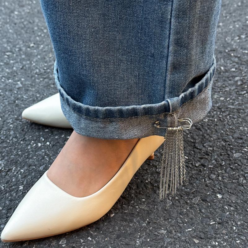 Women Tassel Pins Jewelry Autumn Winter Coat Brooch Waist Buckle Button Clasps Trouser Leg Decorative Brooch