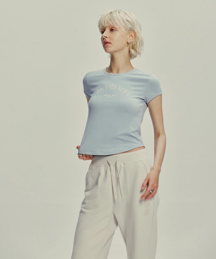 Ibanenecheu Stretch Graphic T-Shirt - Sky Blue