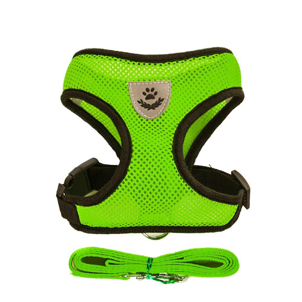 Comfortable Cat Mesh Fabric Collar Puppy Vest Dog Leash Pet Harness
