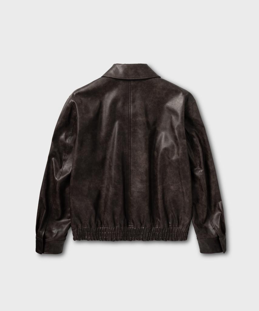 Nonblank Vegan Leather Blouson_Dark Brown