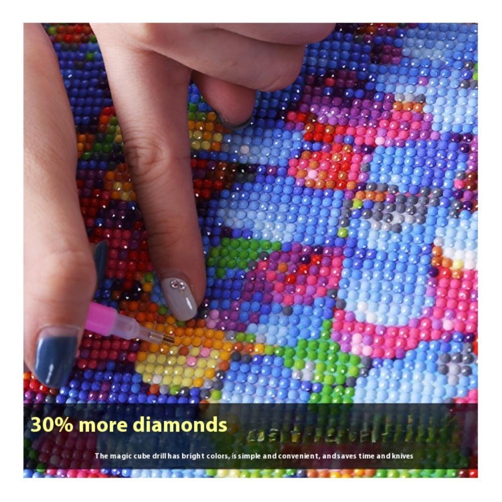 DIY diamond painting 5d beautiful animation flower castle full of diamonds cross stitch living room decorative painting