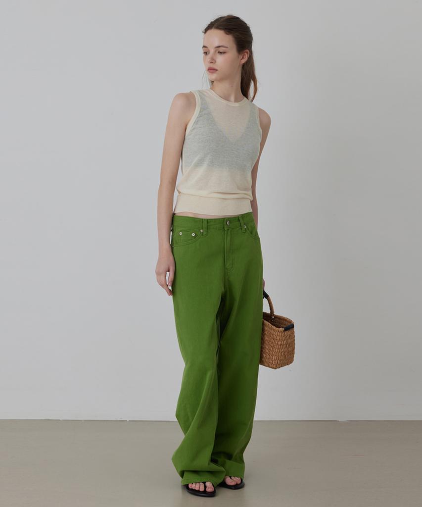 Kwinseulaebis Linen-Blend Sleeveless Knit Top_3Colors