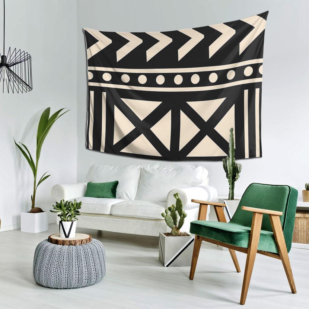 African Mud Cloth Black And White Trending Tapestry Decoration Art Aesthetic Tapestries for Bedroom Home Wall Cloth Wall Hanging