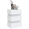 LED Nightstand White 45 X 35 X 67 Cm Particleboard