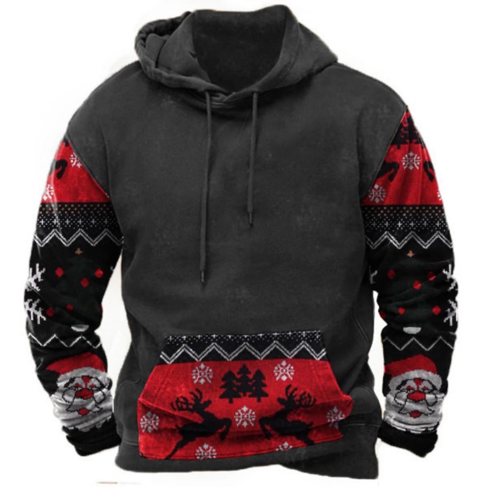 Autumn Vintage Men's Sweatshirt Long Sleeve Hoodie For Men Casual Indian Harajuku Print Top Male Oversized Clothing Hoodie