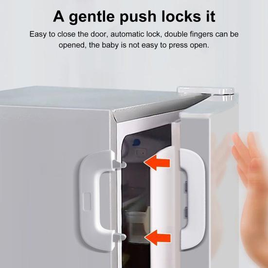 Child Safety Refrigerator Lock Self-adhesive Multi-Purpose Drawer Cupboard Oven Fridge Door Baby