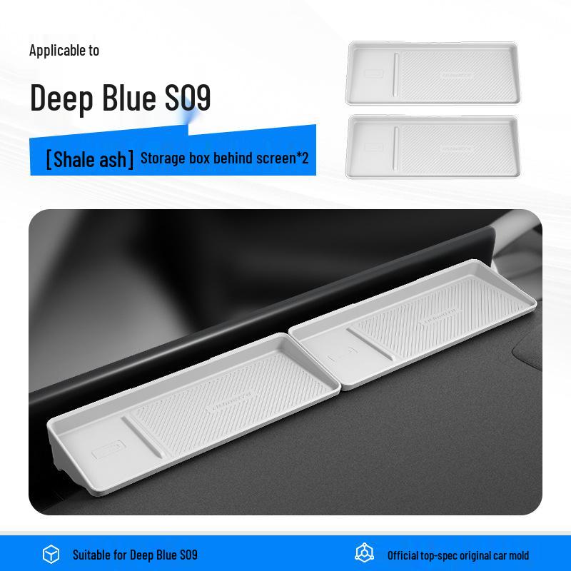 Deep Blue S09 Rear Center Console Tissue & Storage Box for Car Interior Enhancement