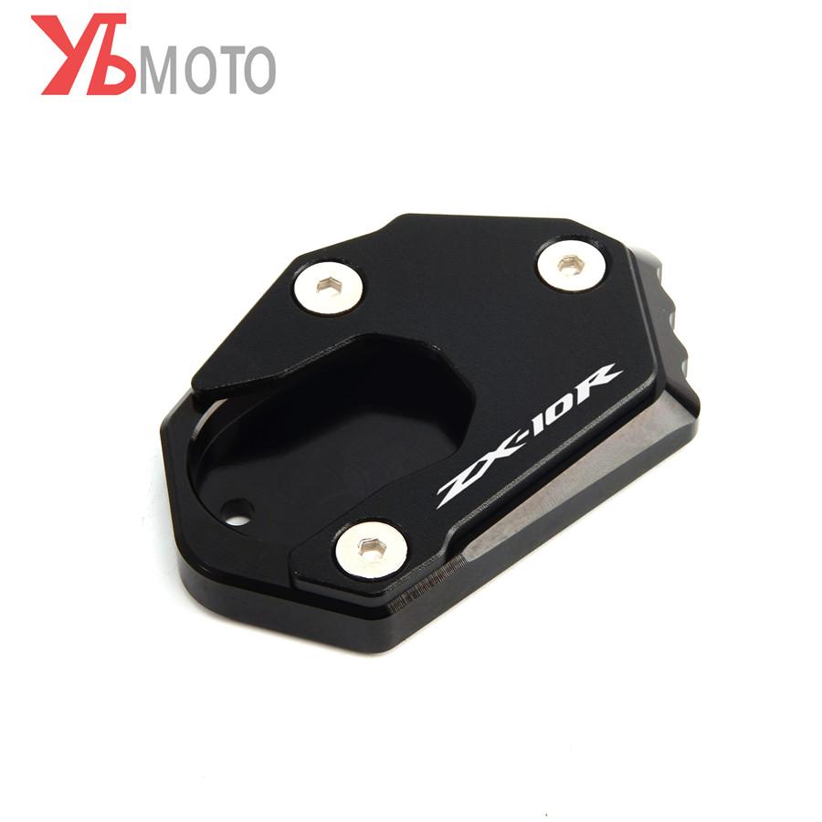 Fit For Kawasaki Ninja ZX10R ZX-10R 2008-2015 2016 2017 2018 Moto Foot Support Plate Side Stand Extension
