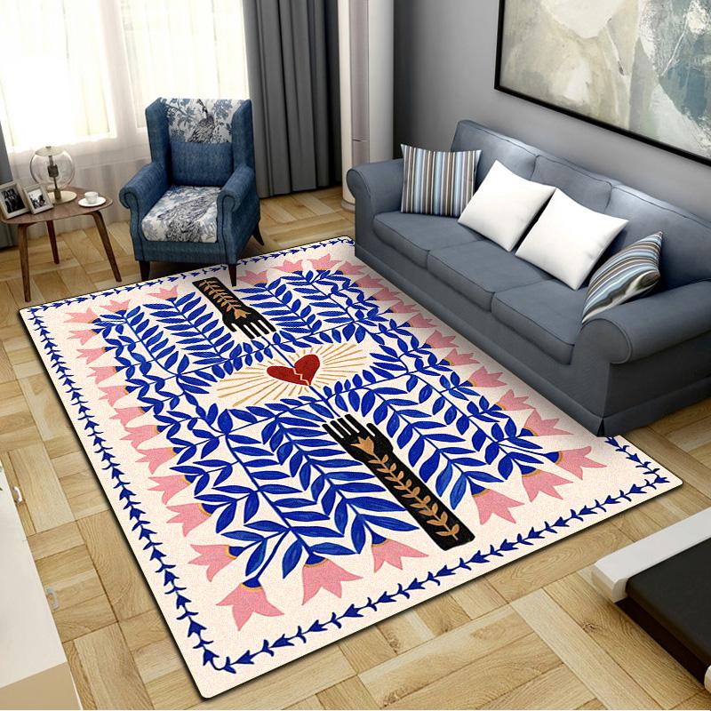 Abstract Art Carpet Rug for Living Room Bedroom Home Sofa Decoration,Kids Play Non-slip Floor Mat