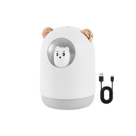 Portable Mini Humidifier 300ML Cartoon USB Cool Mist Humidifier with Colorful Lights Small Personal Desktop Humidifier with Auto Shut-Off for Bedroom
