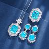 Schmuck Kupferboden Vergoldet Simulation Paraiba Retro Premium Quadratisches Set 12 * 16