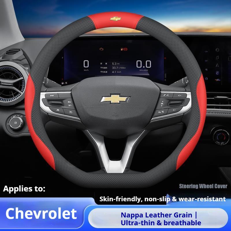 Leather Car Steering Wheel Cover for Chevrolet Aveo Cruze Spark Orlando Prisma Sail Tracker Silverado Camaro Equinox Accessories