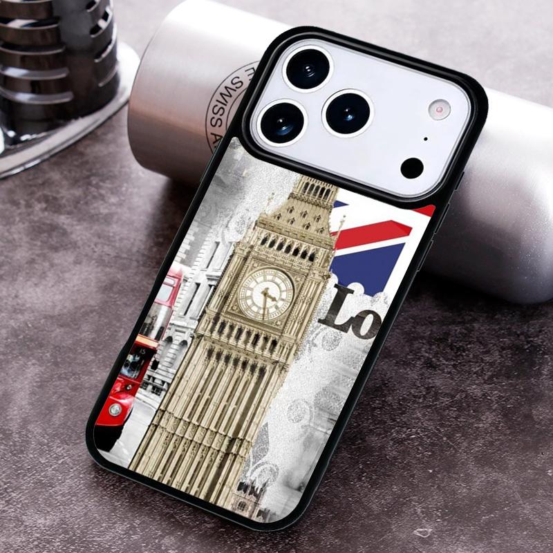 London Bus England Big Ben Phone Case for iPhone 17 16 15 Pro Max Air 14 13 12 11 Plus Shockproof Capa Cover