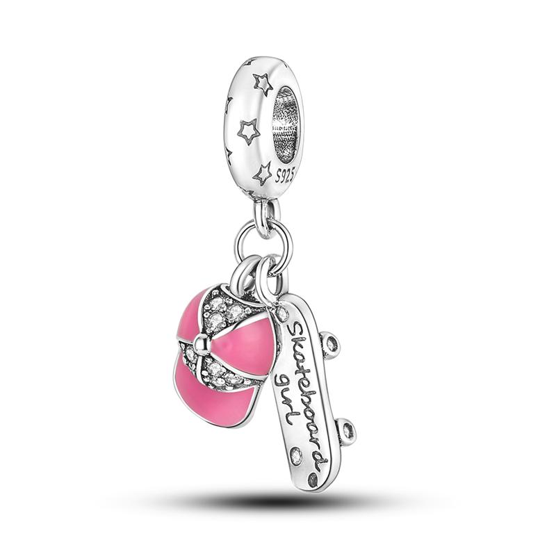 Copper Headset Game Machine Motorcycle Pendant Compatible With Authentic Bracelets Charm Bead Necklaces Diy Female Jewellery