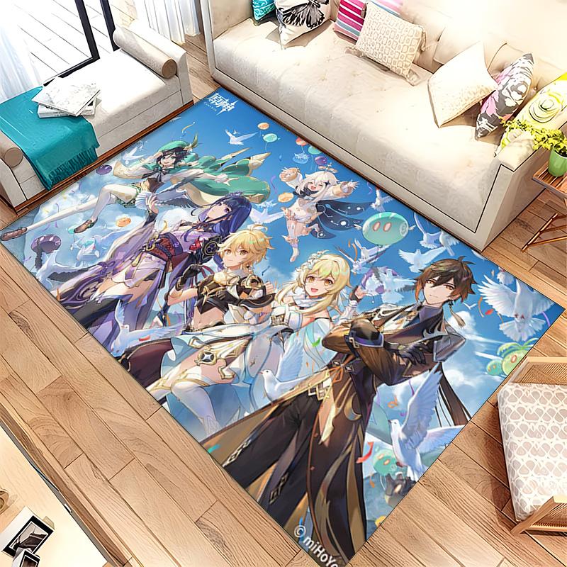 Genshin Impact (14) Rug Suitable For Living Rooms Bedrooms Computer Rooms Dining Areas And Placement Under Tables And Chairs Also An Ideal Choice For