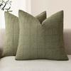 Green Square Cushion Cover Modern Chenille 45x45CM Decorative Pillow Cover Farmhouse Sofa Pillow Cover for Sofa Chair Couch