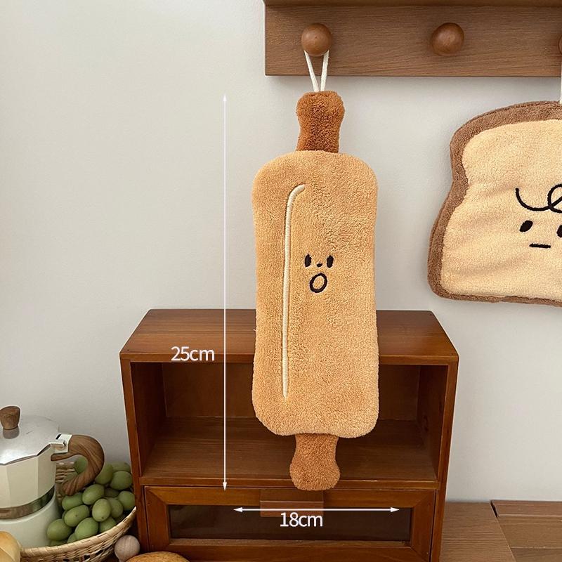 Cartoon Hand Towel Hanging Kitchen Hand Cloth Coral Fleece Bathroom Children Towel Super Absorbent Handkerchief Rag Quick Dry