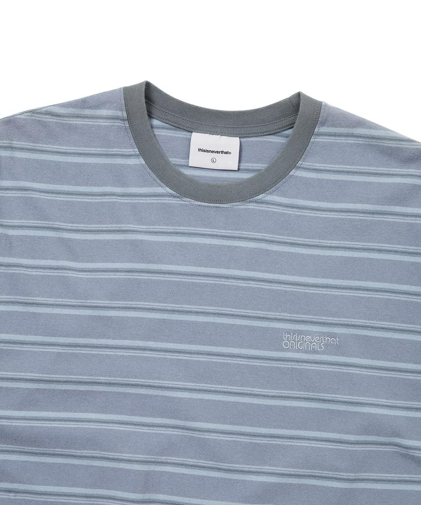 THISISNEVERTHAT Washed Striped Tee Blue