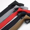 Solid Color Tie Men'S Retro Schoolgirl Uniform Suit Gray Black Plain Narrow 6Cm Hand-Made Cotton Cloth