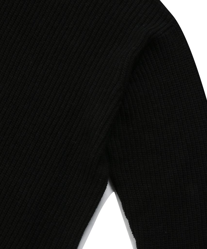 COLUMBIA UNIVERSITY 1754 Crown Overfit Round Sweater Black