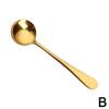 Steel Round Soup Spoons Practical Fine Workmanship Thicken Long Handle Smooth Finish Ideal For Cooking And Servin U1Q7