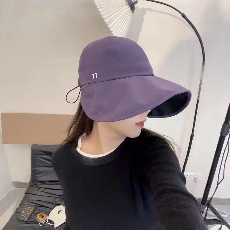 Sun Protection Cap For Women With Wide Brim Foldable Polyester Summer Sun Hat